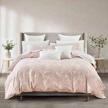 Load image into Gallery viewer, Pink floral duvet cover bedroom lifestyle