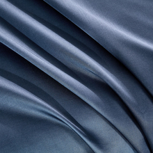 Load image into Gallery viewer, Blue satin fabric texture close-up

